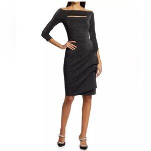 Chiara Boni La Petite Robe Kate Metallic Dress Size 6